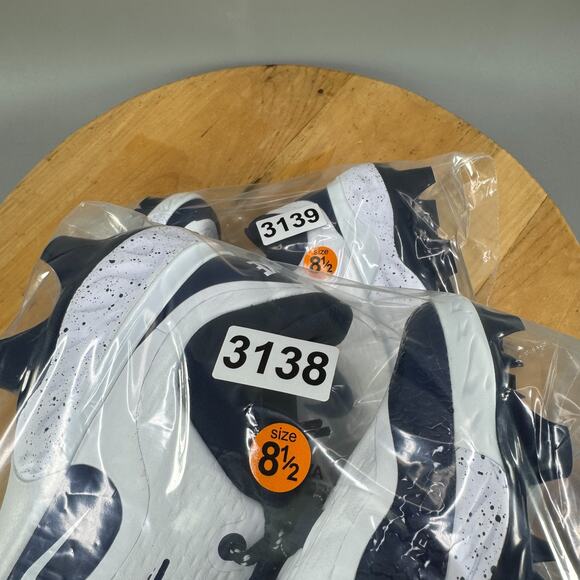 Nike Huarache Elite 4 Low MCS Men Size 8.5 White Navy Baseball Cleats FD6255-107 - Picture 9 of 9